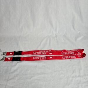 Love Pink Lanyards Detachable Keychain Badge ID Phone Holder Strap SET OF 2